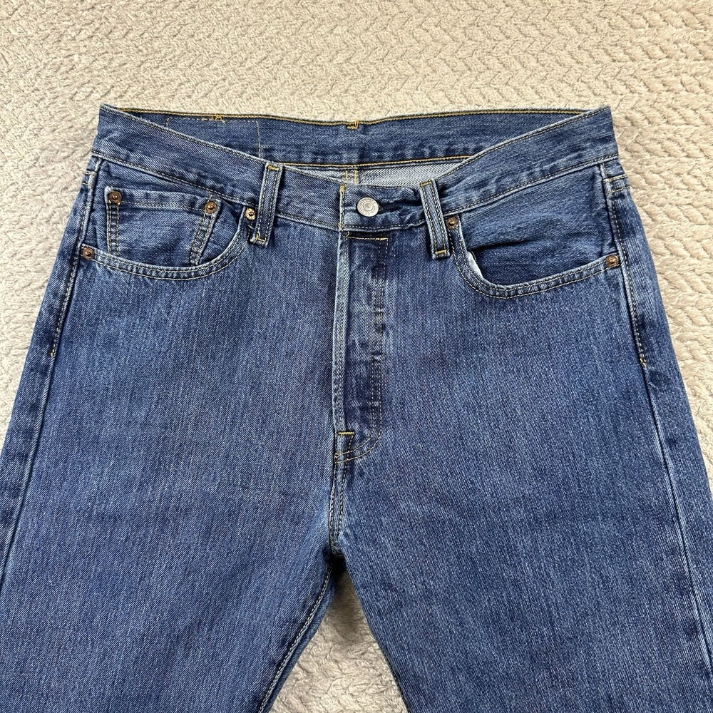 Levi's 501xx Men's Button Fly Jeans 32x32 Blue Denim Casual Work Preppy Modern - Picture 4 of 15